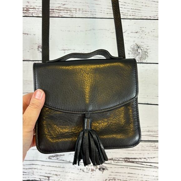 Lucky Brand Black Leather Crossbody Bag - Picture 1 of 7